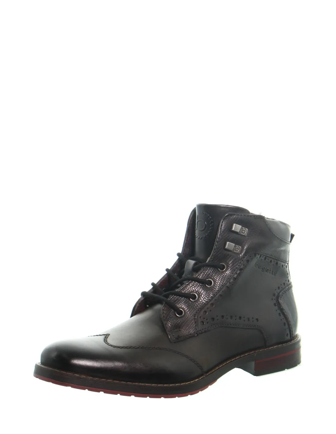 Boots Bugatti cuir ref 50860 Gris foncé