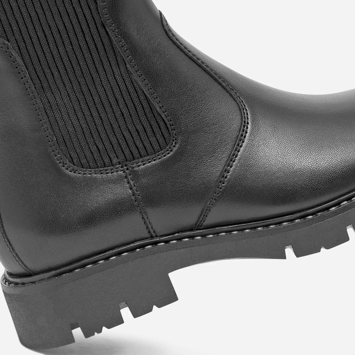 Boots-chaussette noir éco-conçu en cuir - Boots Enfant | ERAM