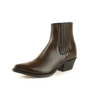 Boots cuir femme Mayura marron