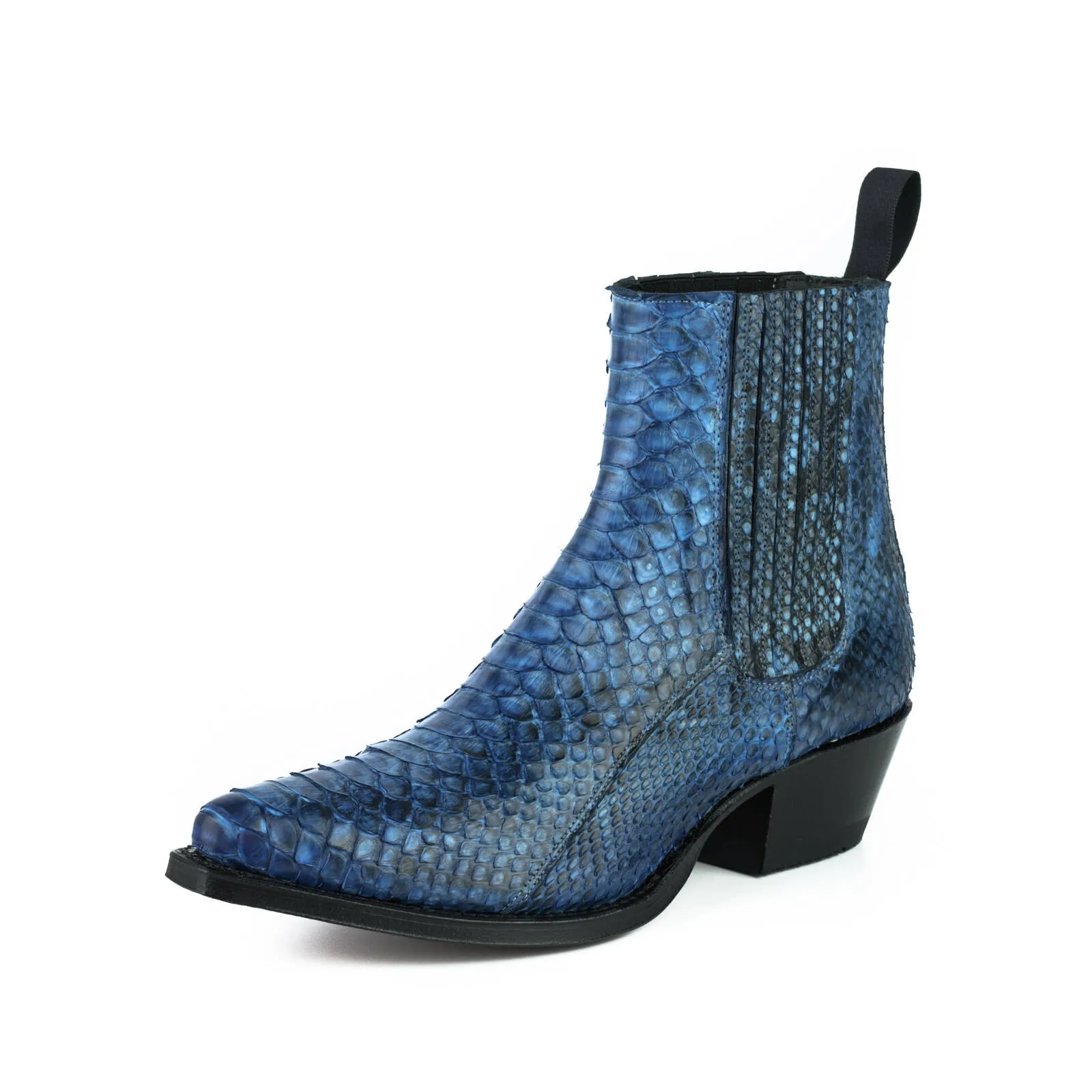 Boots cuir femme python mayura azul