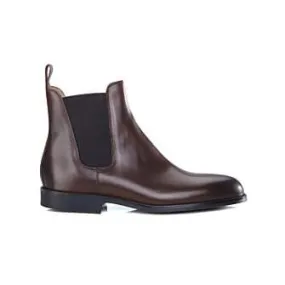 Boots cuir homme Chocolat Patiné Flager Gomme Ville