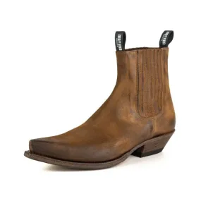 Boots cuir homme Mayura suede tabac