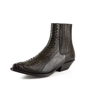 Boots cuir homme python mayura marron