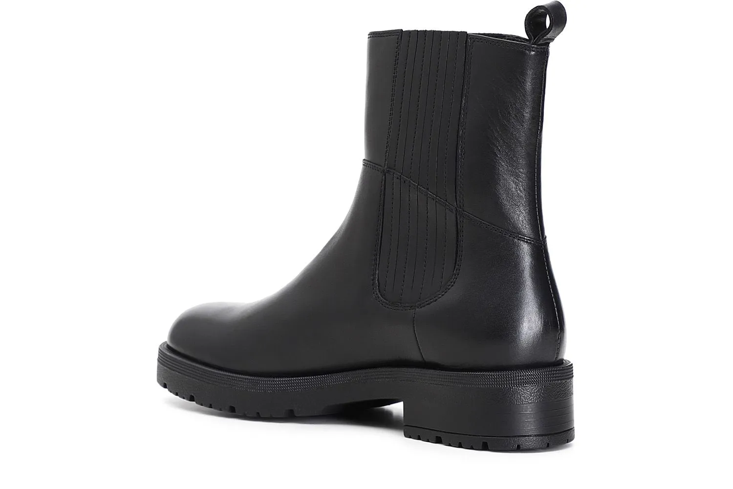 boots en cuir avec élastique sur le côté - CafèNoir