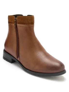 Boots en cuir double zip