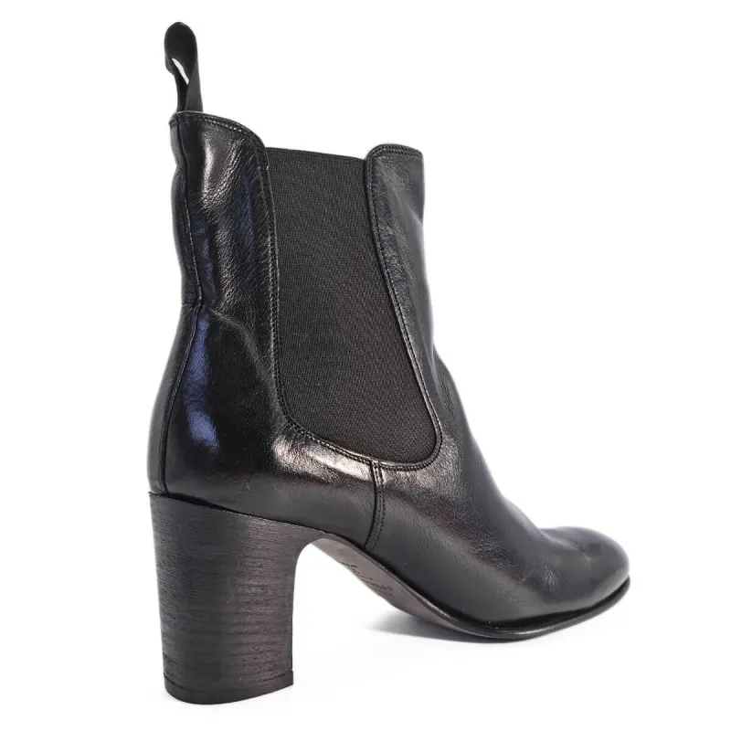 Boots GABRY 9002 à talon et cuir noir - Sturlini - Scarpe