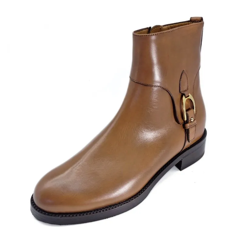 Boots haut de gamme cuir marron - Maretto - Scarpe