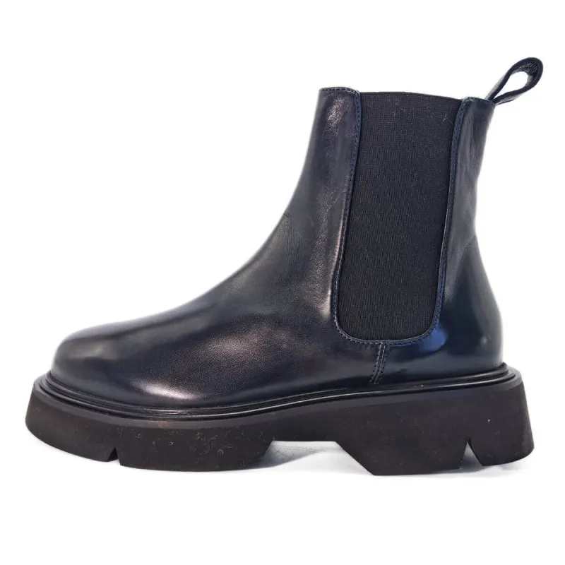 Boots haut de gamme en cuir noir - Lorenzo Masiero - Scarpe