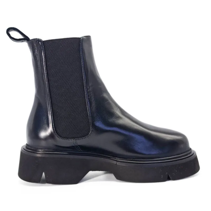 Boots haut de gamme en cuir noir - Lorenzo Masiero - Scarpe