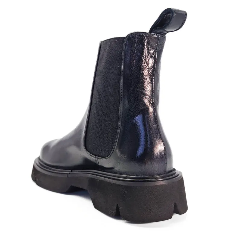 Boots haut de gamme en cuir noir - Lorenzo Masiero - Scarpe