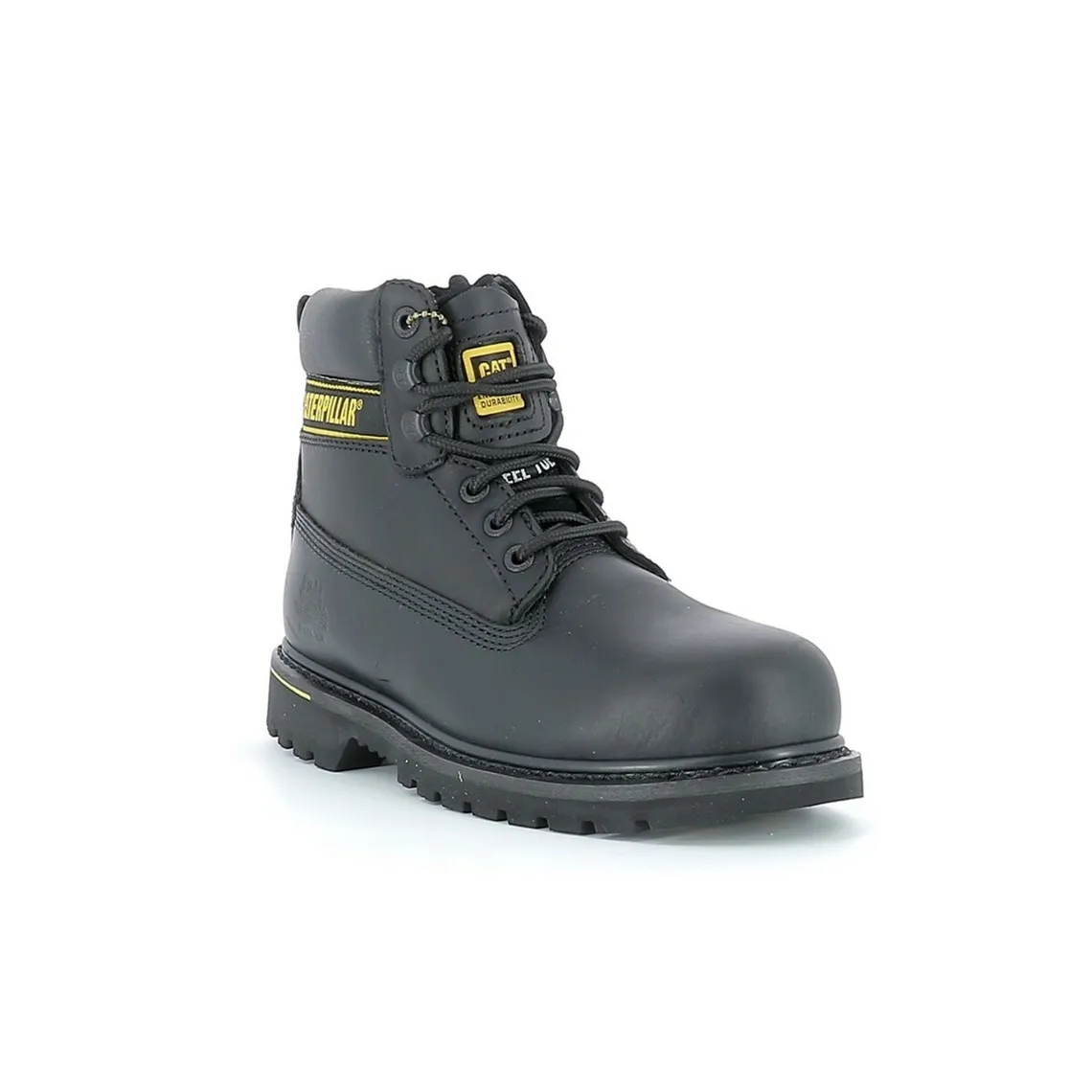 Boots Homme HOLTON ST SB HR Noir en cuir Caterpillar - Boots et bottines Homme sur MenCorner