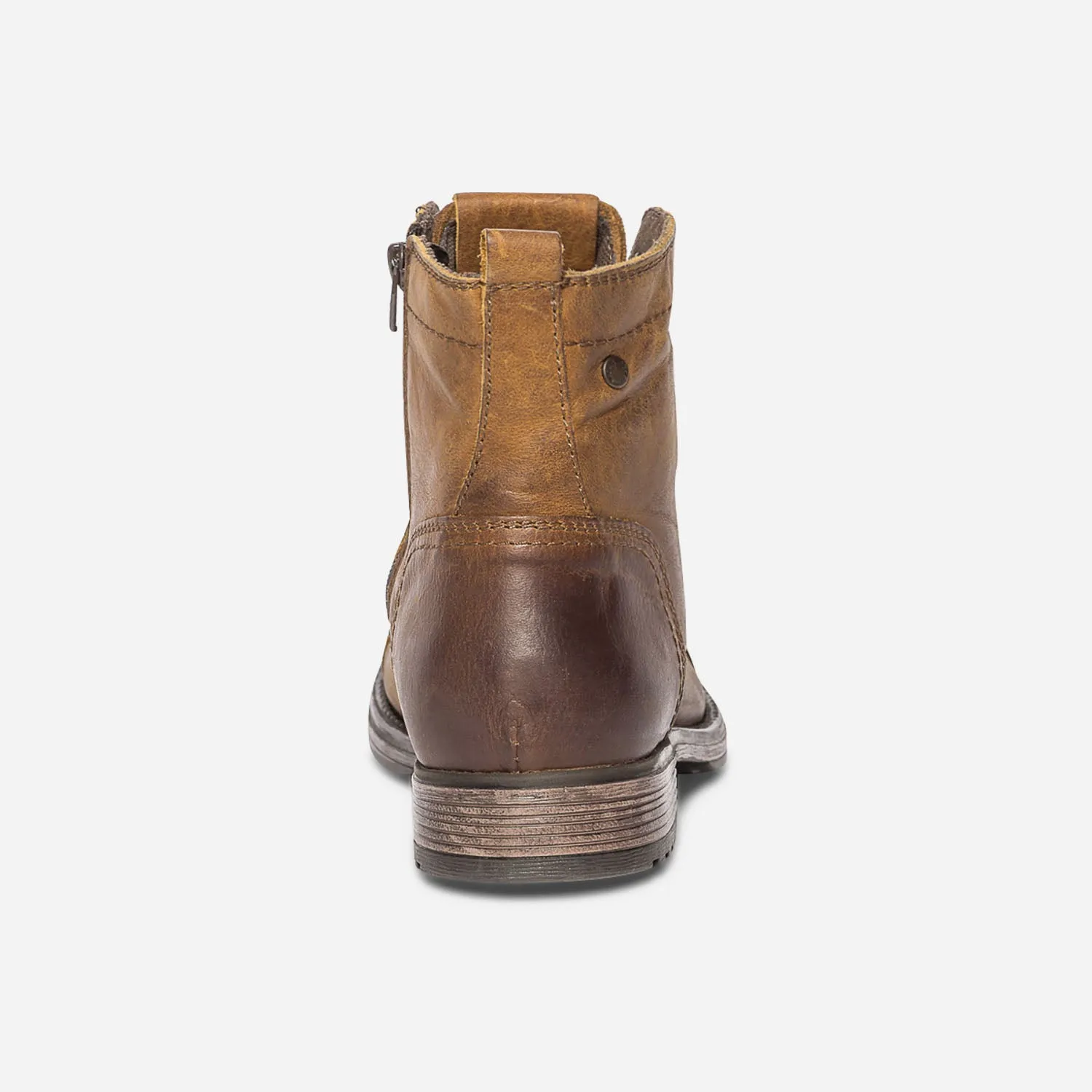 Boots JACK & JONES marron en cuir - Boots Homme | ERAM