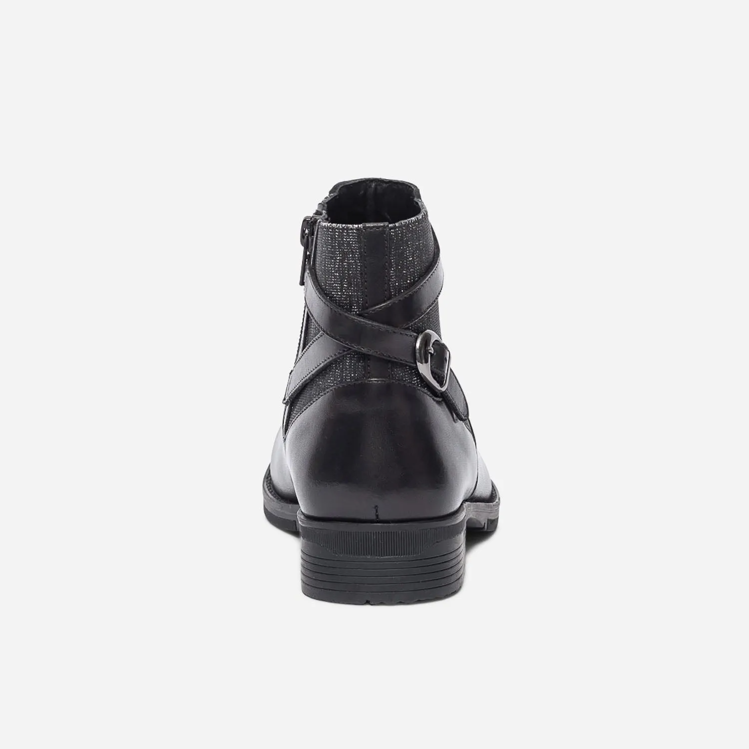 Boots jodhpur noir en cuir à élastique pailleté - Boots Enfant | ERAM