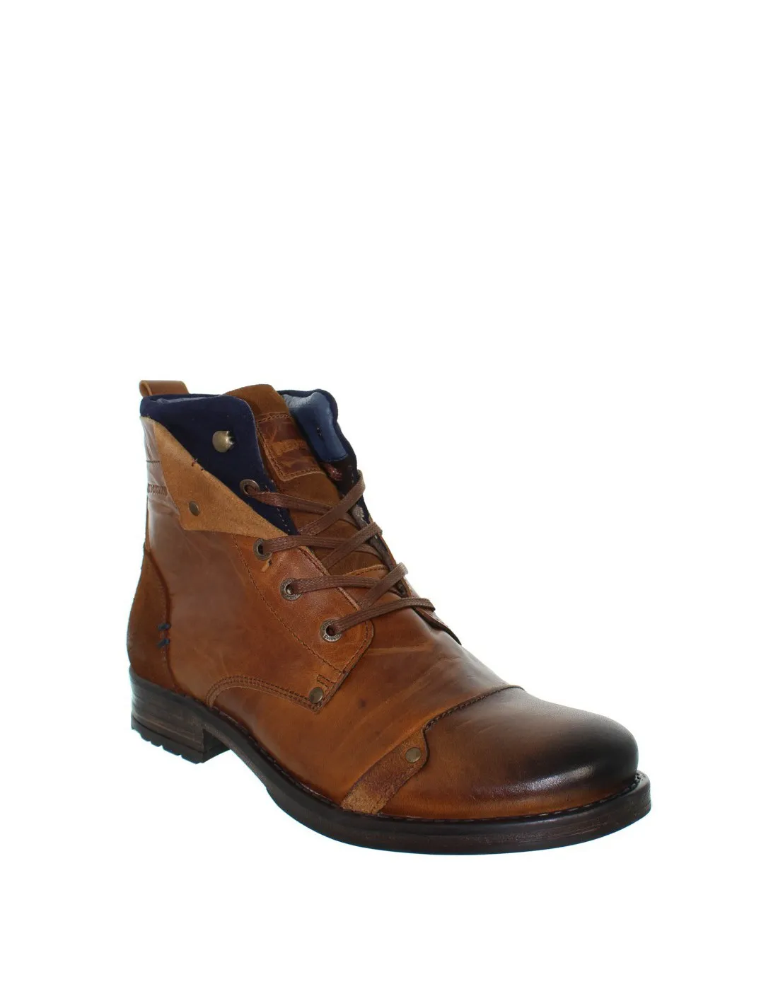 Boots Redskins Yedes en cuir ref_cle39795-cognac+marine