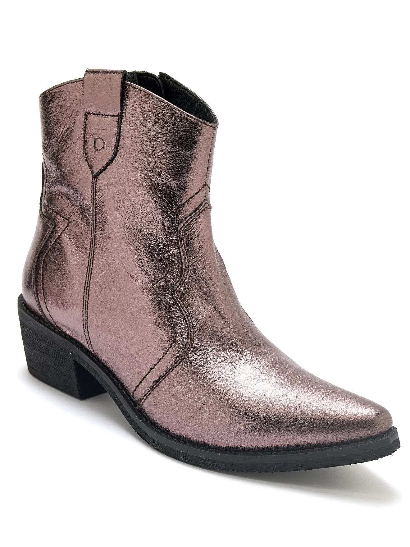 Boots zippées cuir souple