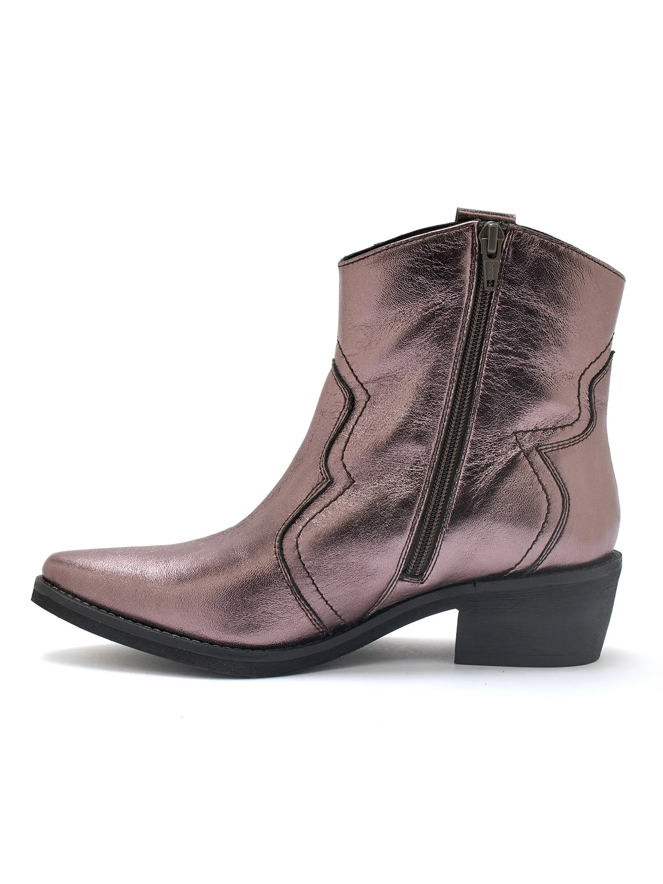 Boots zippées cuir souple