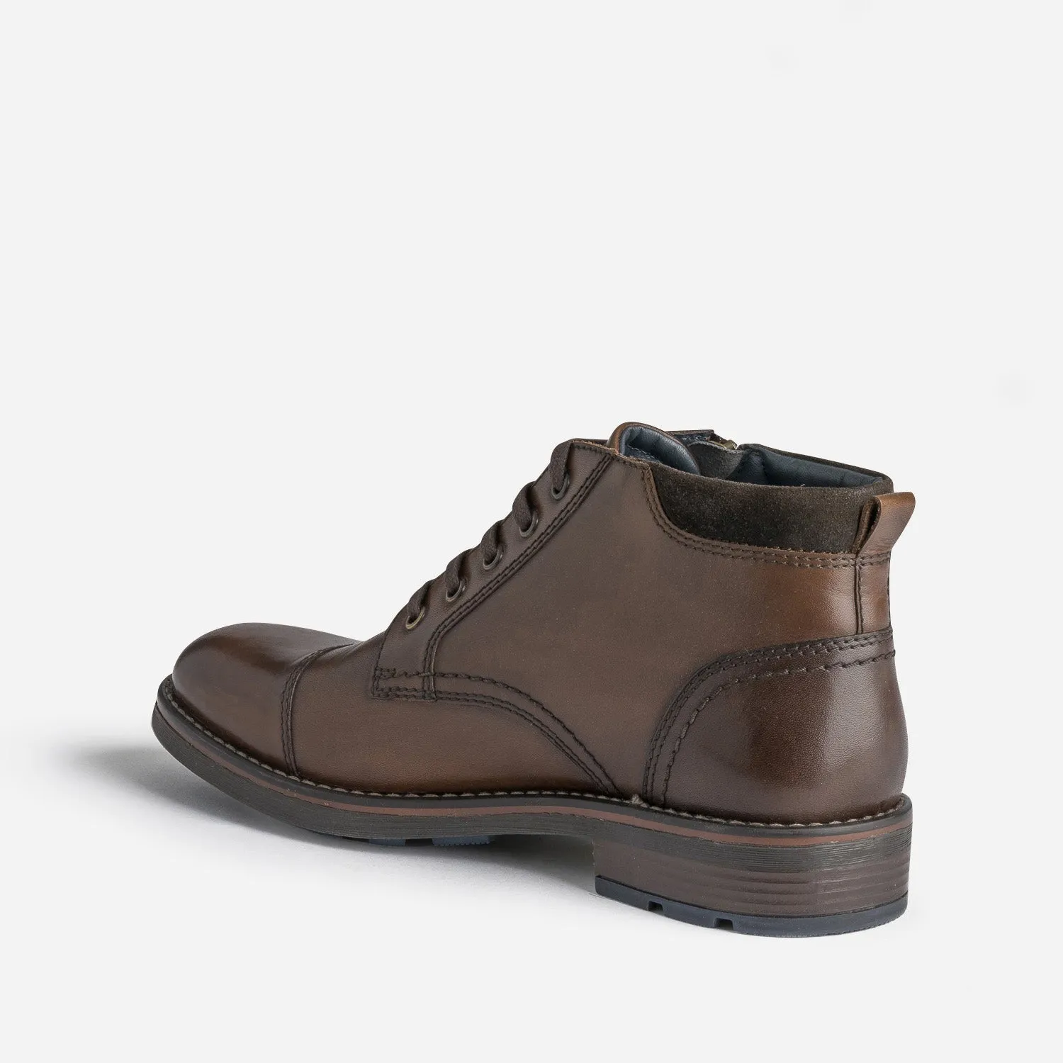 Boots à lacet marron en cuir - Boots Homme | ERAM