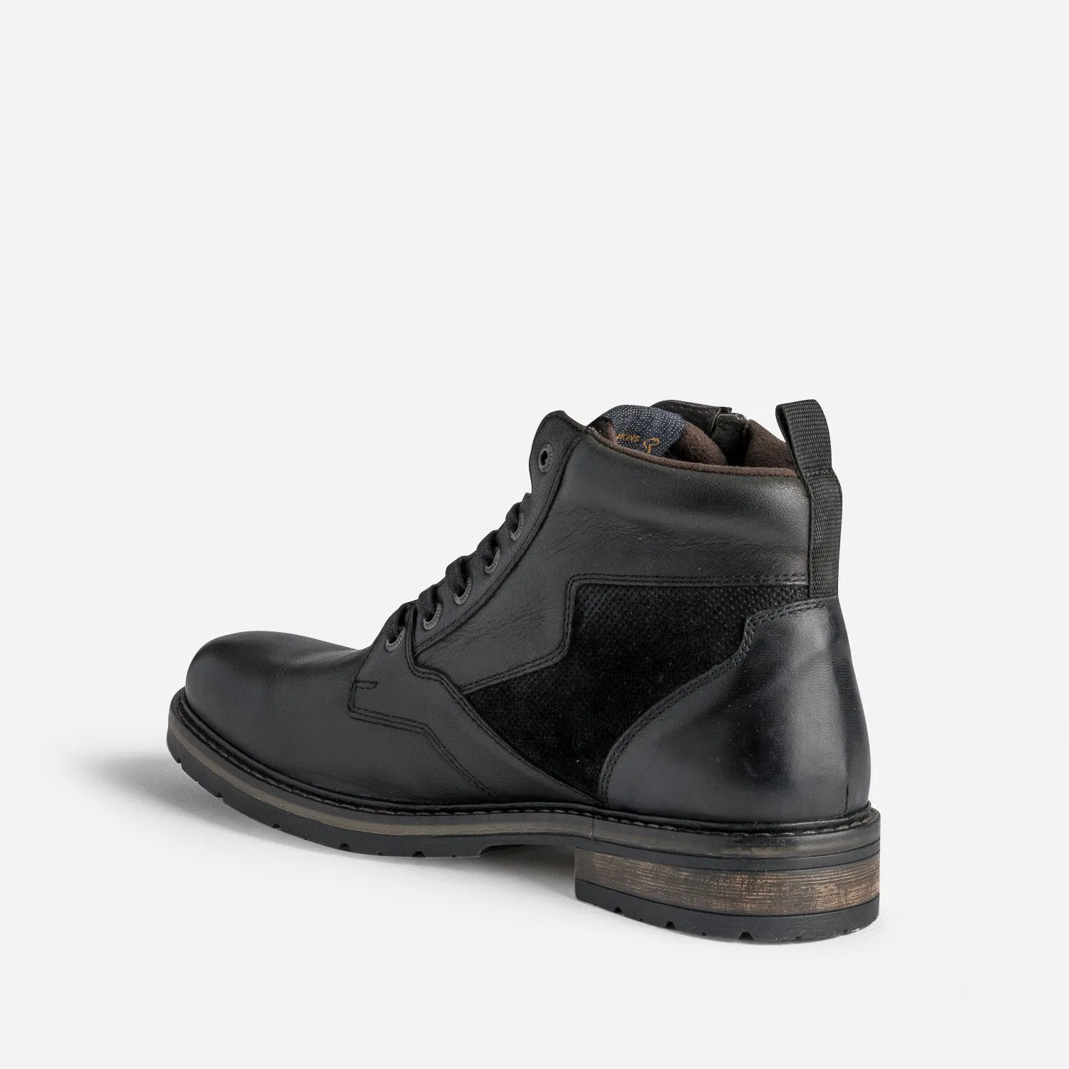 Boots à lacet REDSKINS noir en cuir - Boots Homme | ERAM