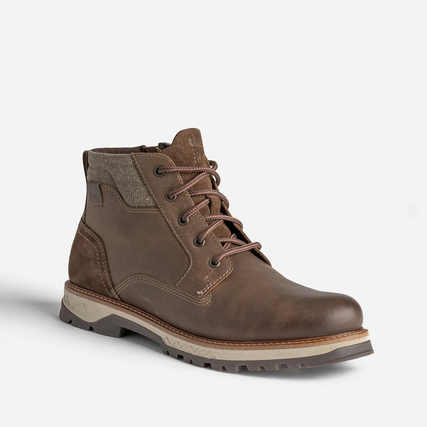 Boots à lacet TBS marron en cuir - Boots Homme | ERAM