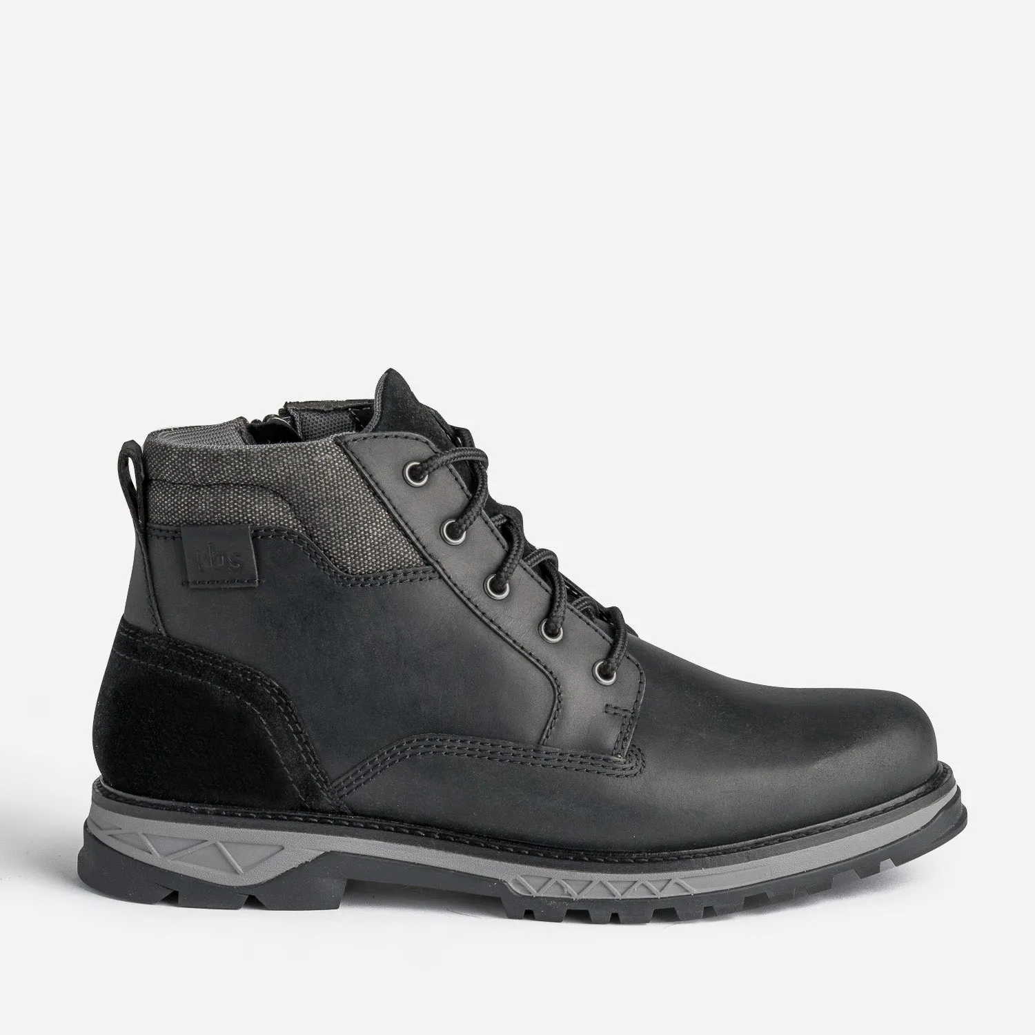 Boots à lacet TBS noir en cuir - Boots Homme | ERAM