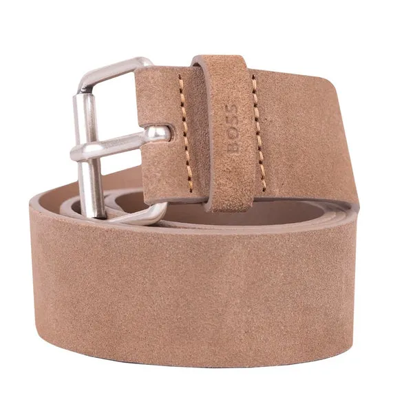 Boss Serge SD Suede Belt - Medium Beige - Trouva