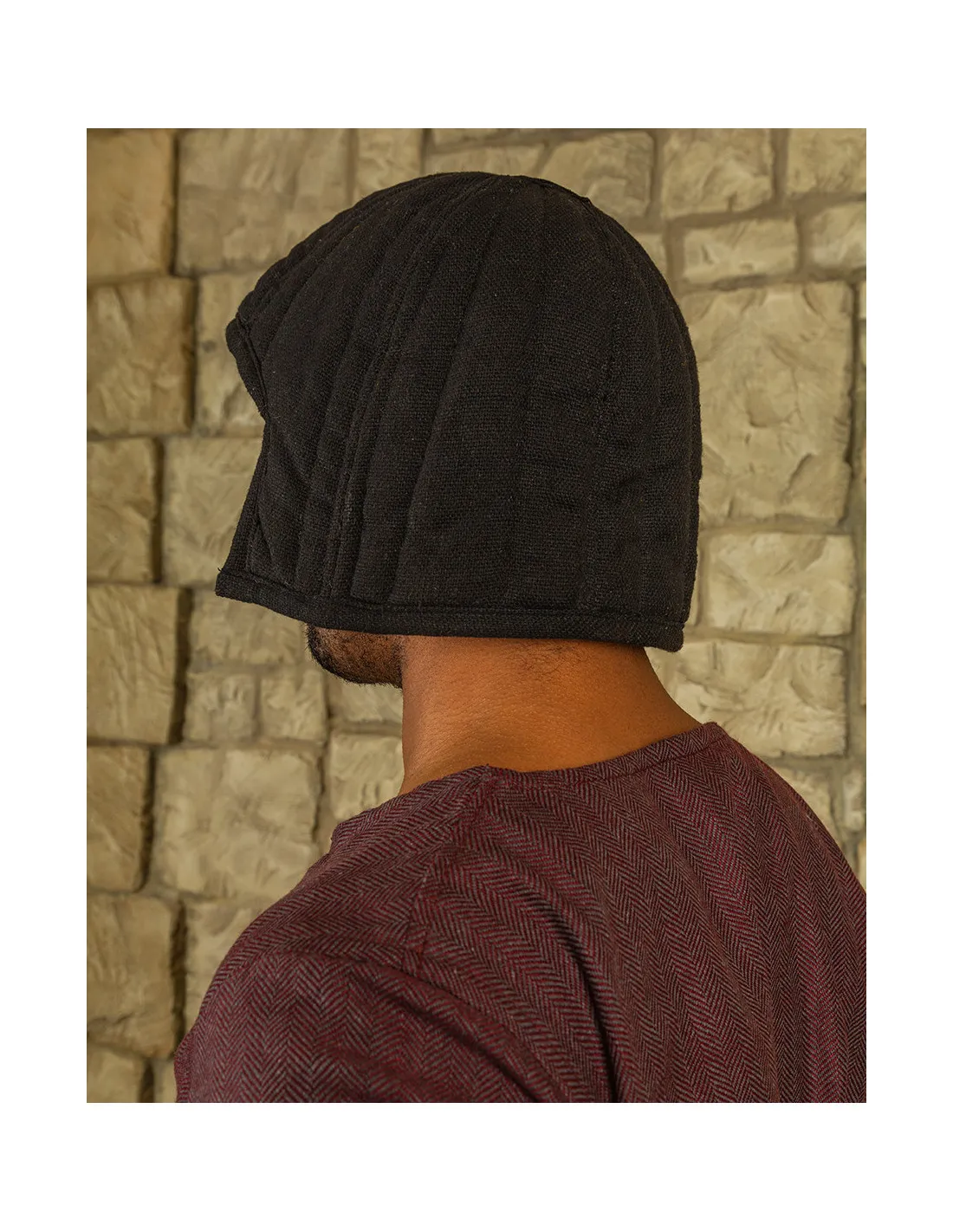 Casquette de protection médiévale Arthur - noire ⚔️ Boutique Épées