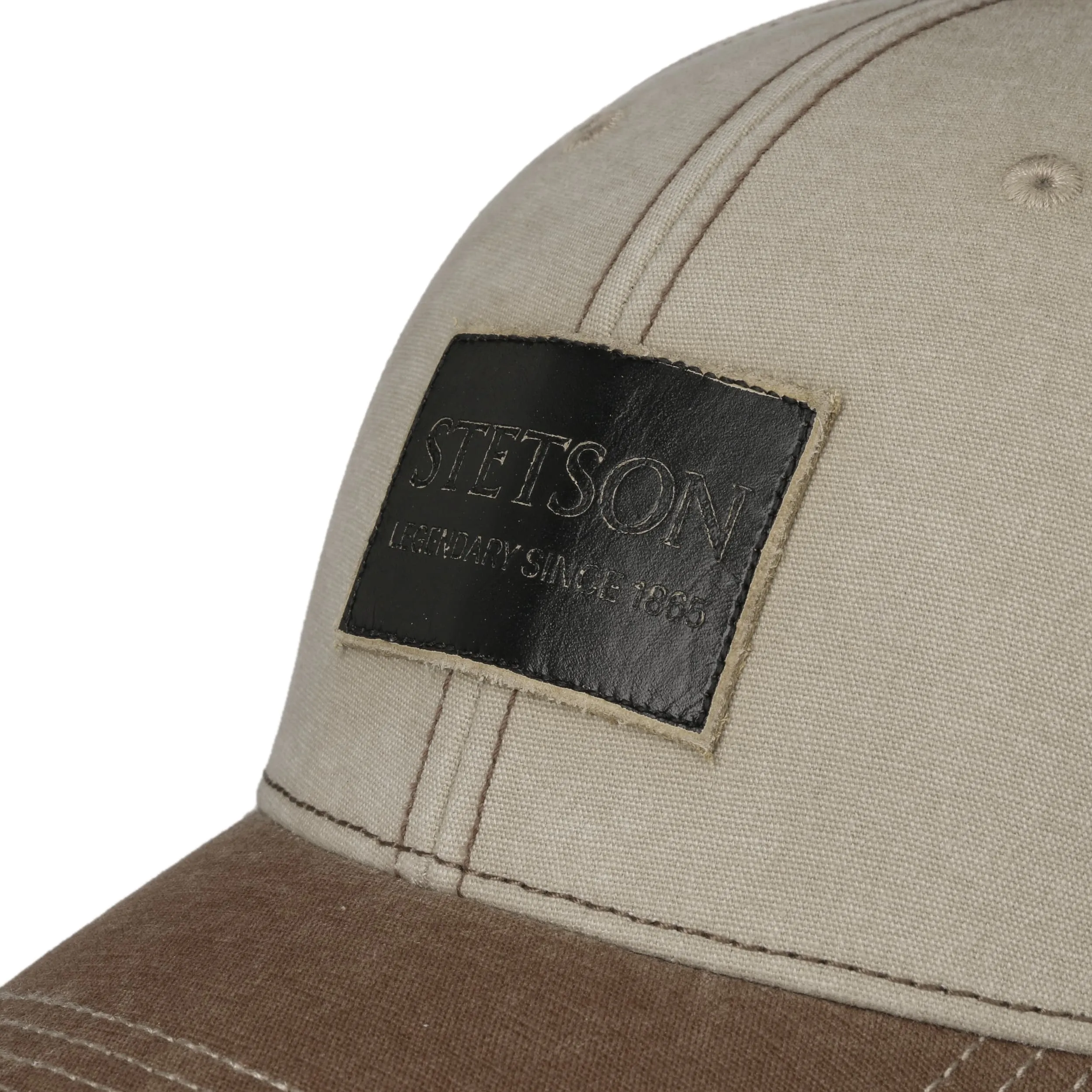 Casquette Leather Patch Distressed Peak by Stetson --> Chapeaux, casquettes & bonnets en ligne ▷ Chapeaushop