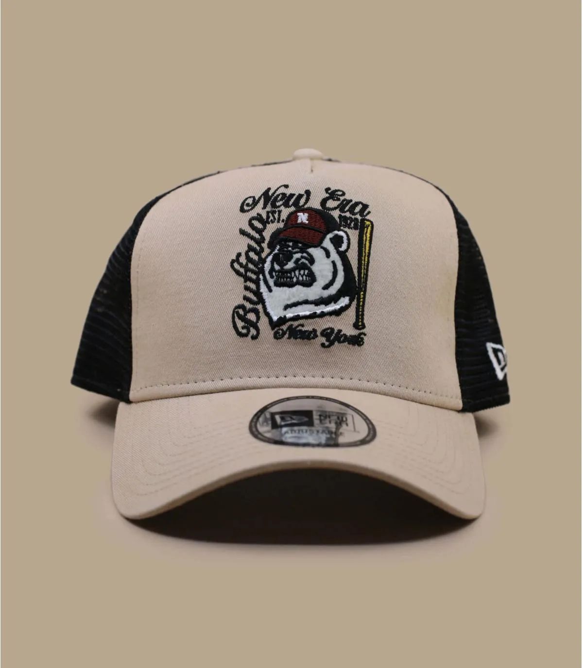 casquette trucker LA noir à fleurs - Trucker NE Heritage milk New Era : Headict