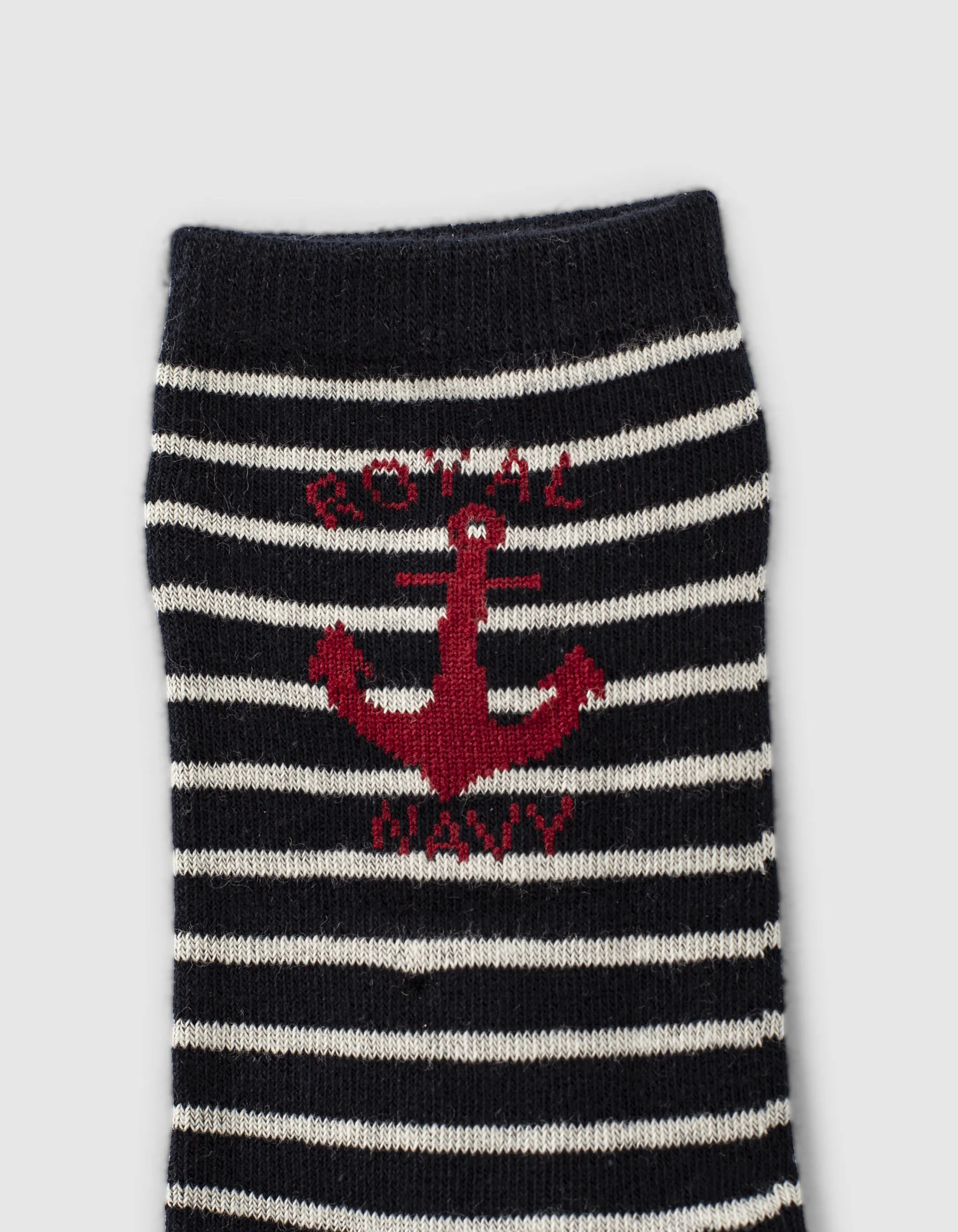 Chaussettes navy foncé, écrues et rouges garçon