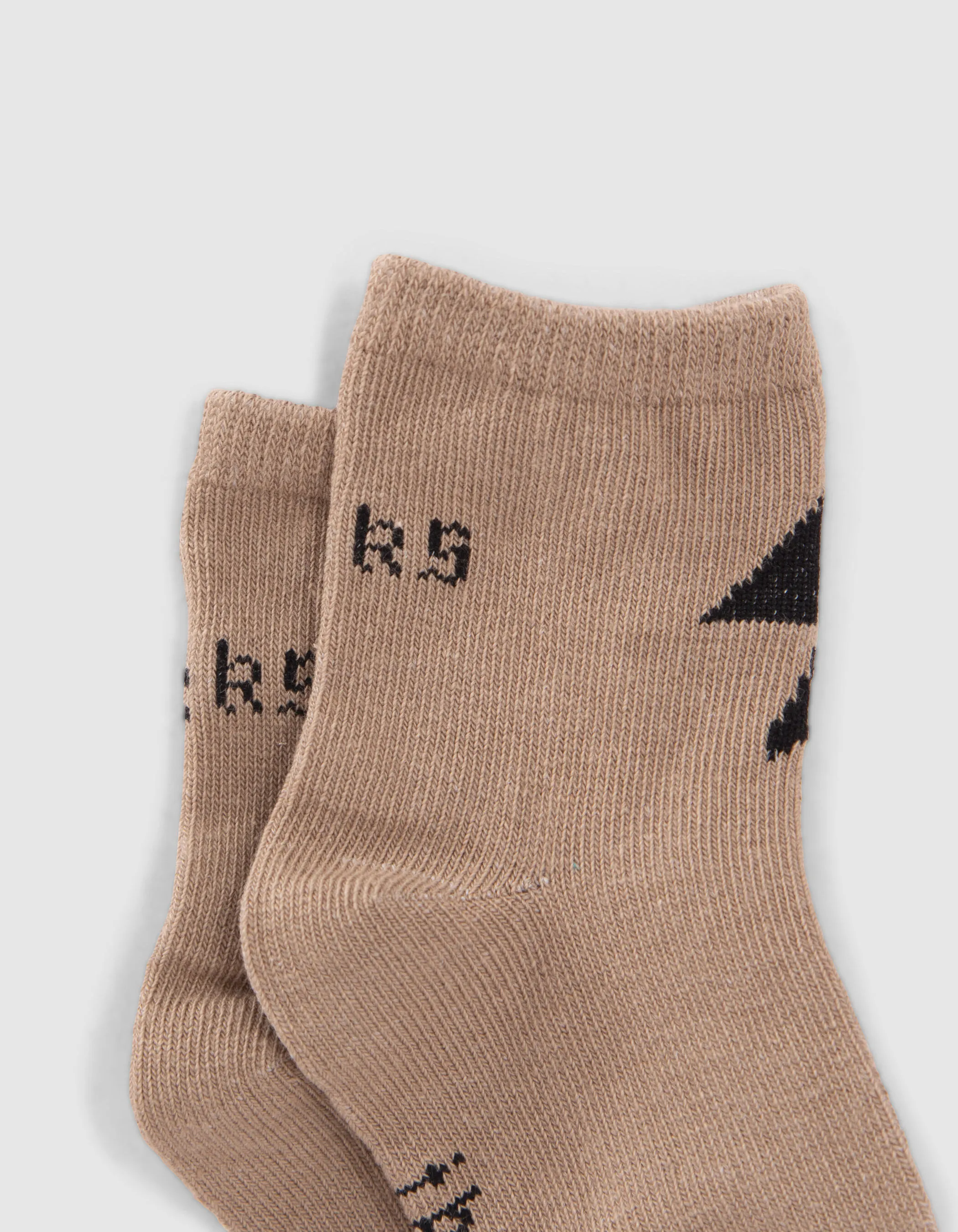 Chaussettes noires et beiges bébé garçon