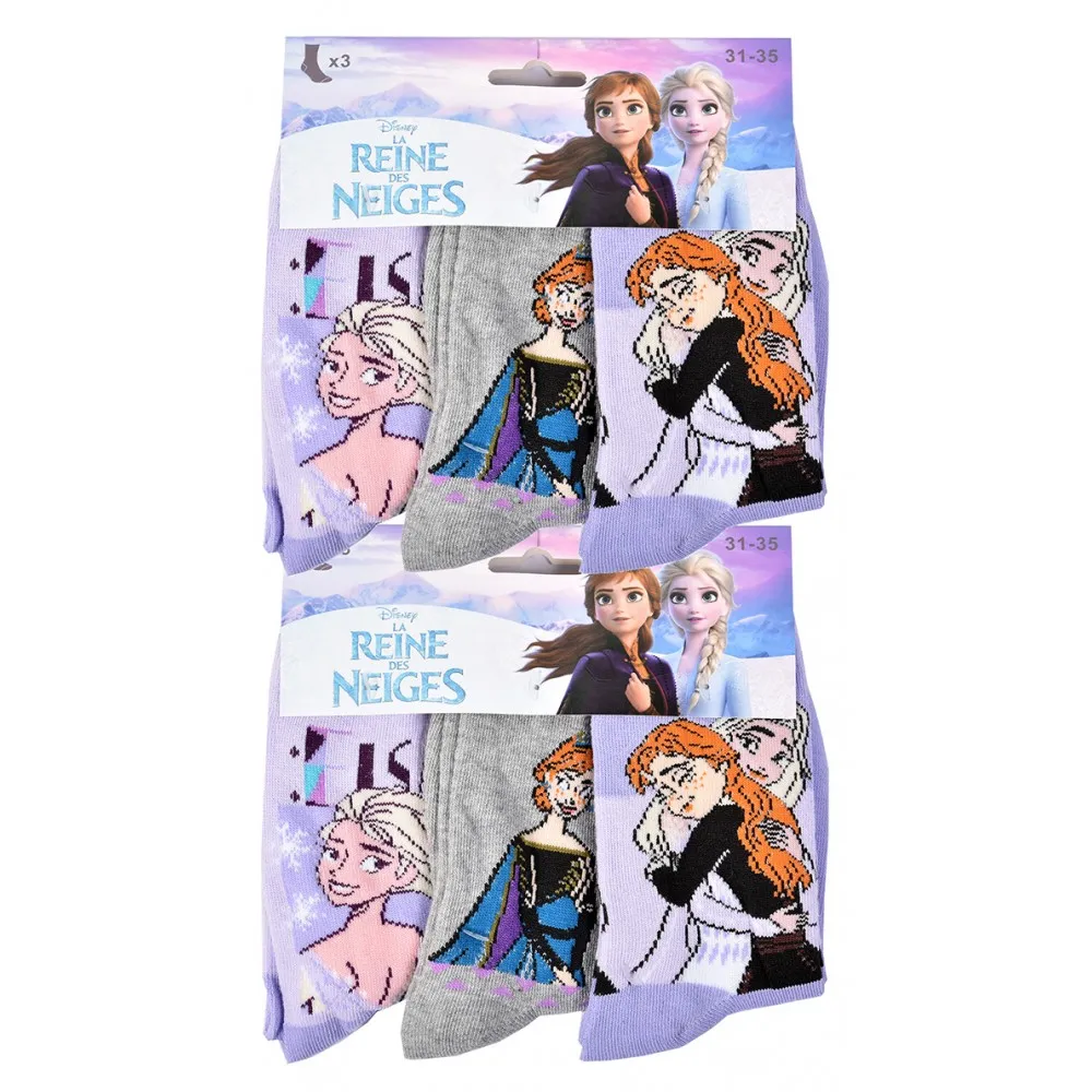 Chaussettes Pack Fille LA REINE DES NEIGES 