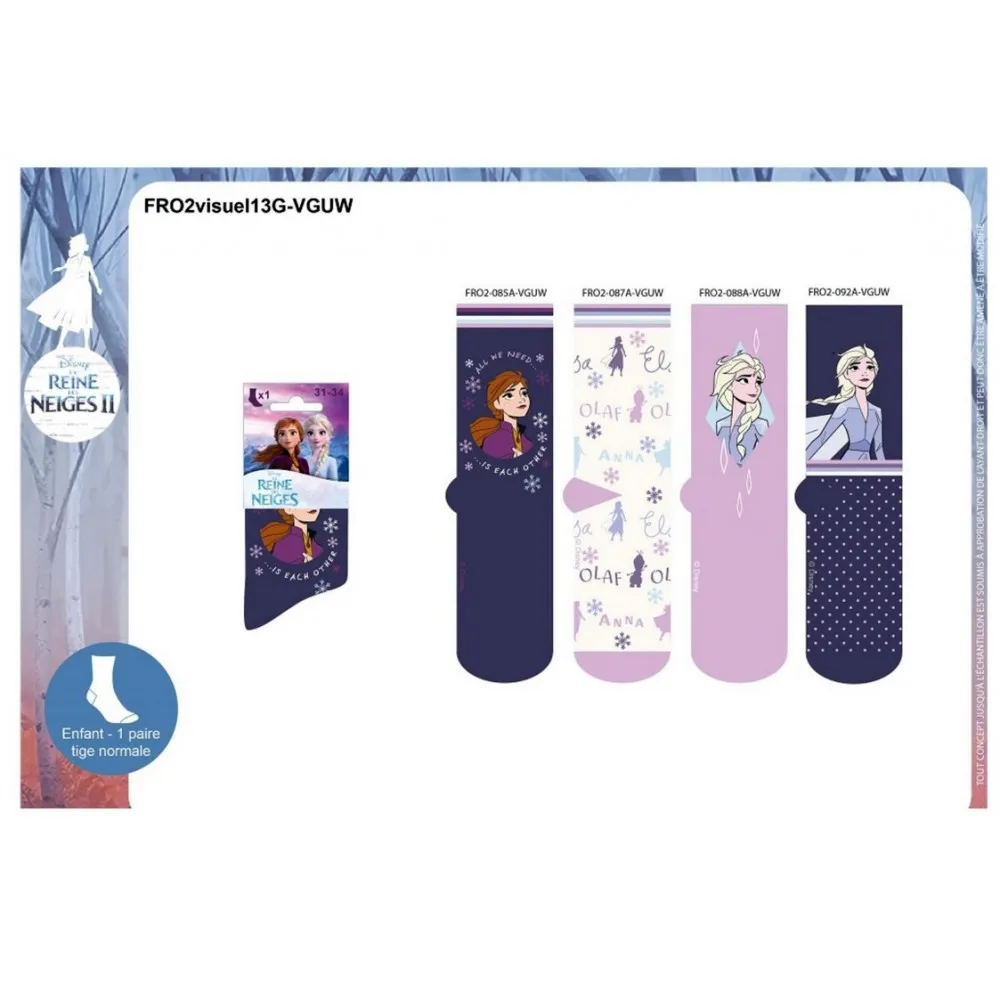 Chaussettes Pack Fille LA REINE DES NEIGES 