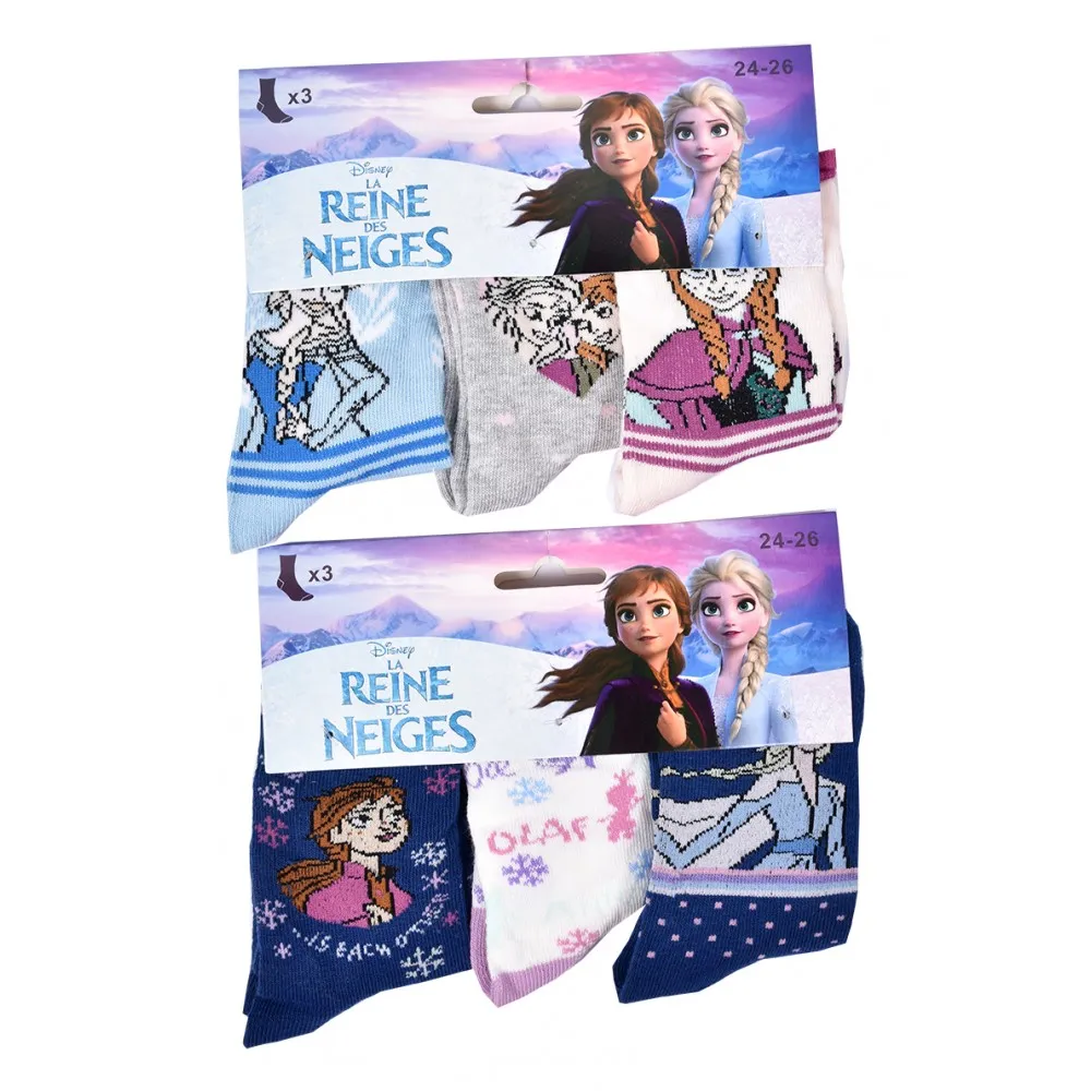 Chaussettes Pack Fille LA REINE DES NEIGES 