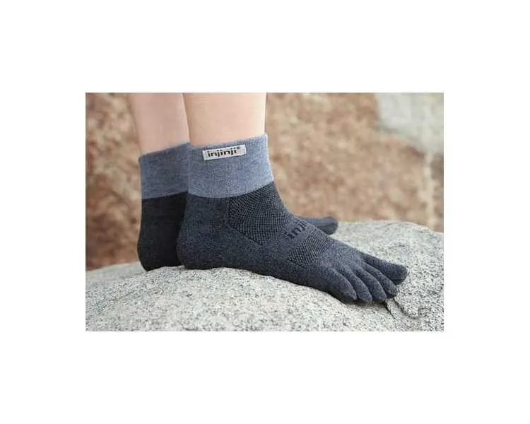 Chaussettes à doigts INJINJI TRAIL Midweight Mini-crew anti ampoule