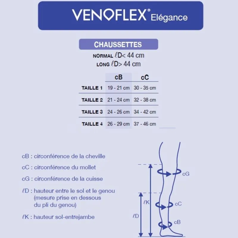 Chaussettes de contention Venoflex Elégance Classe 2