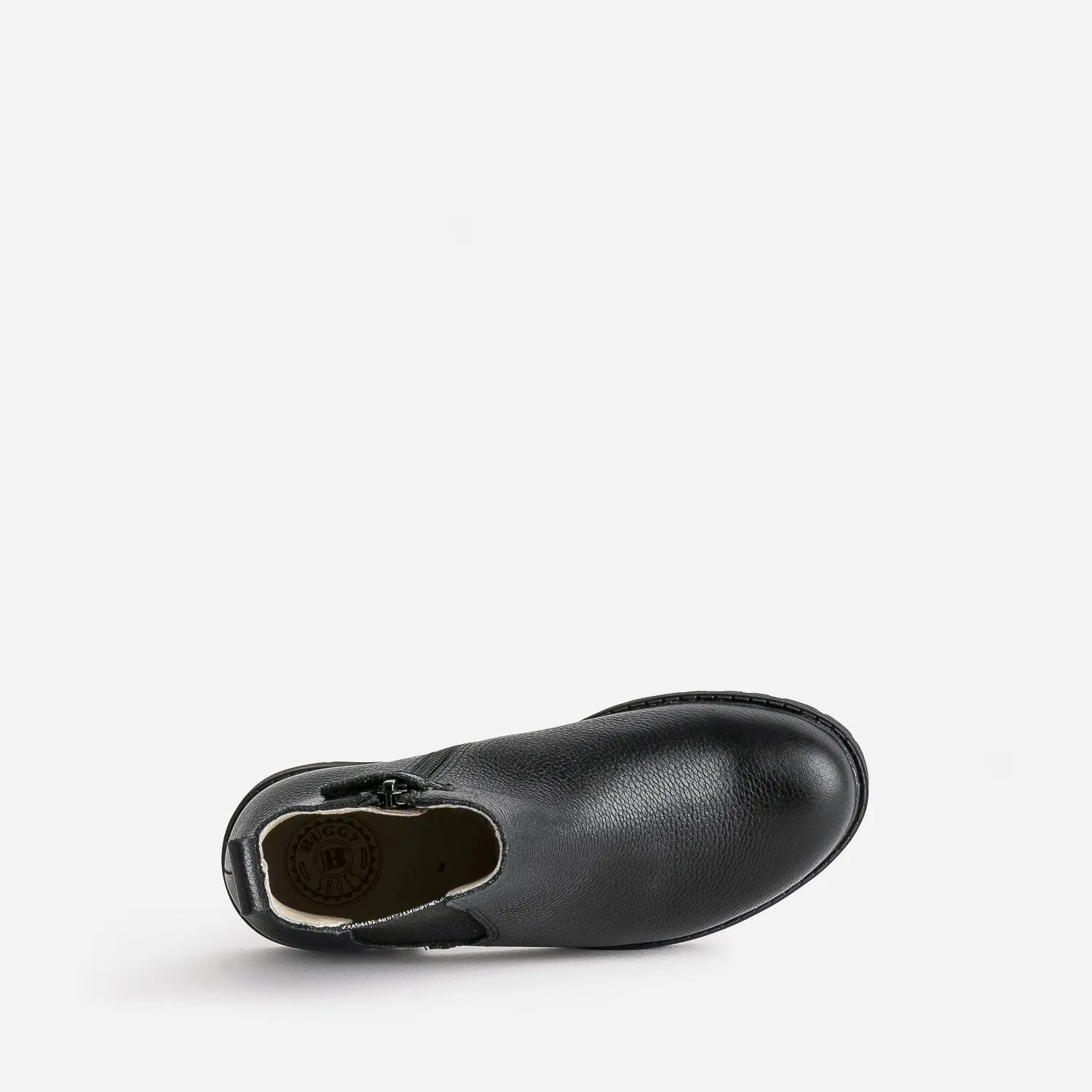 Chelsea boots BUGGY noir en cuir semelle crantée - Boots Enfant | ERAM