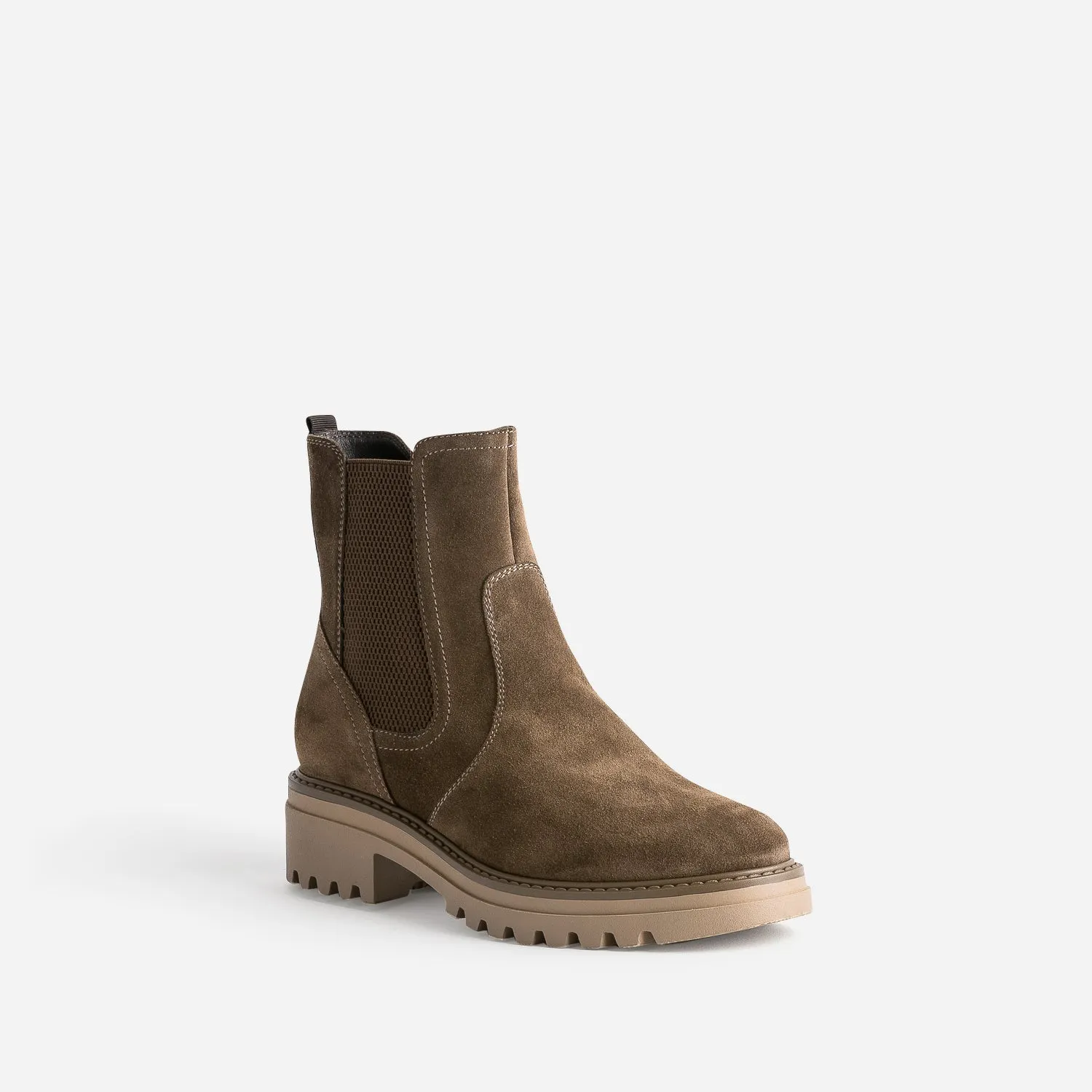 Chelsea boots BUGGY taupe en cuir - Boots Enfant | ERAM