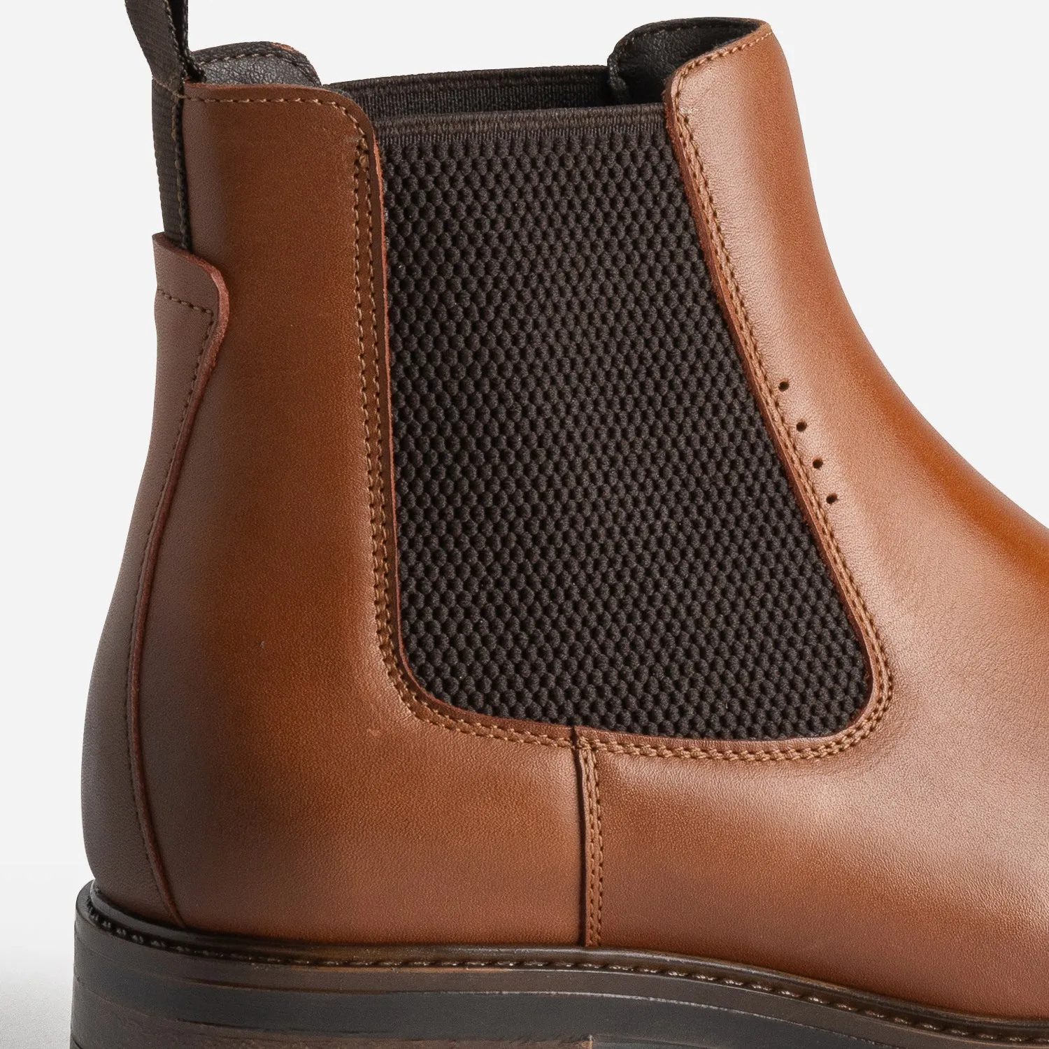 Chelsea boots cognac en cuir - Boots Homme | ERAM