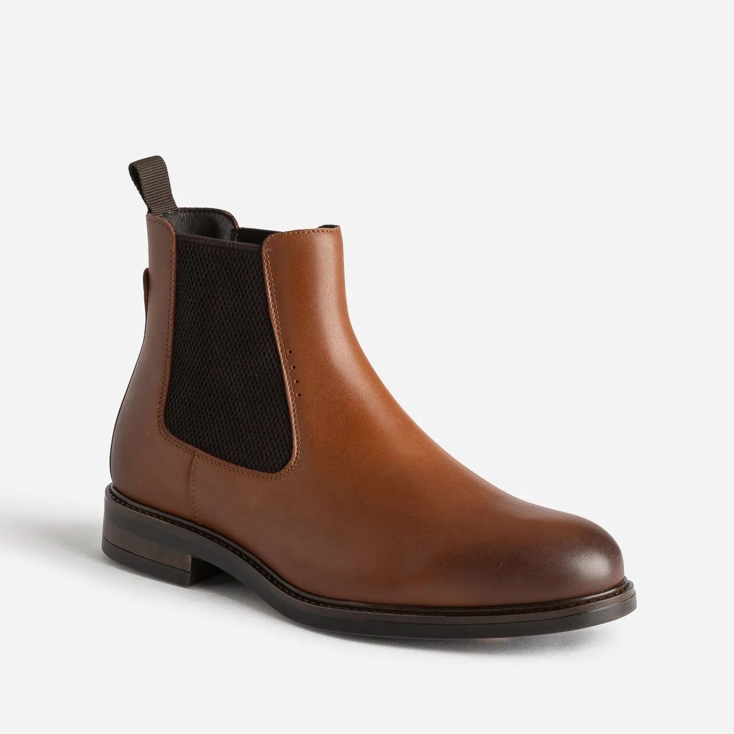 Chelsea boots cognac en cuir - Boots Homme | ERAM