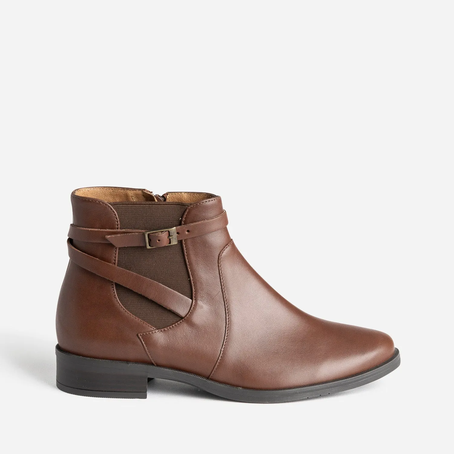 Chelsea boots ERAM FLEX cognac en cuir avec bride - Boots / bottines Femme | ERAM