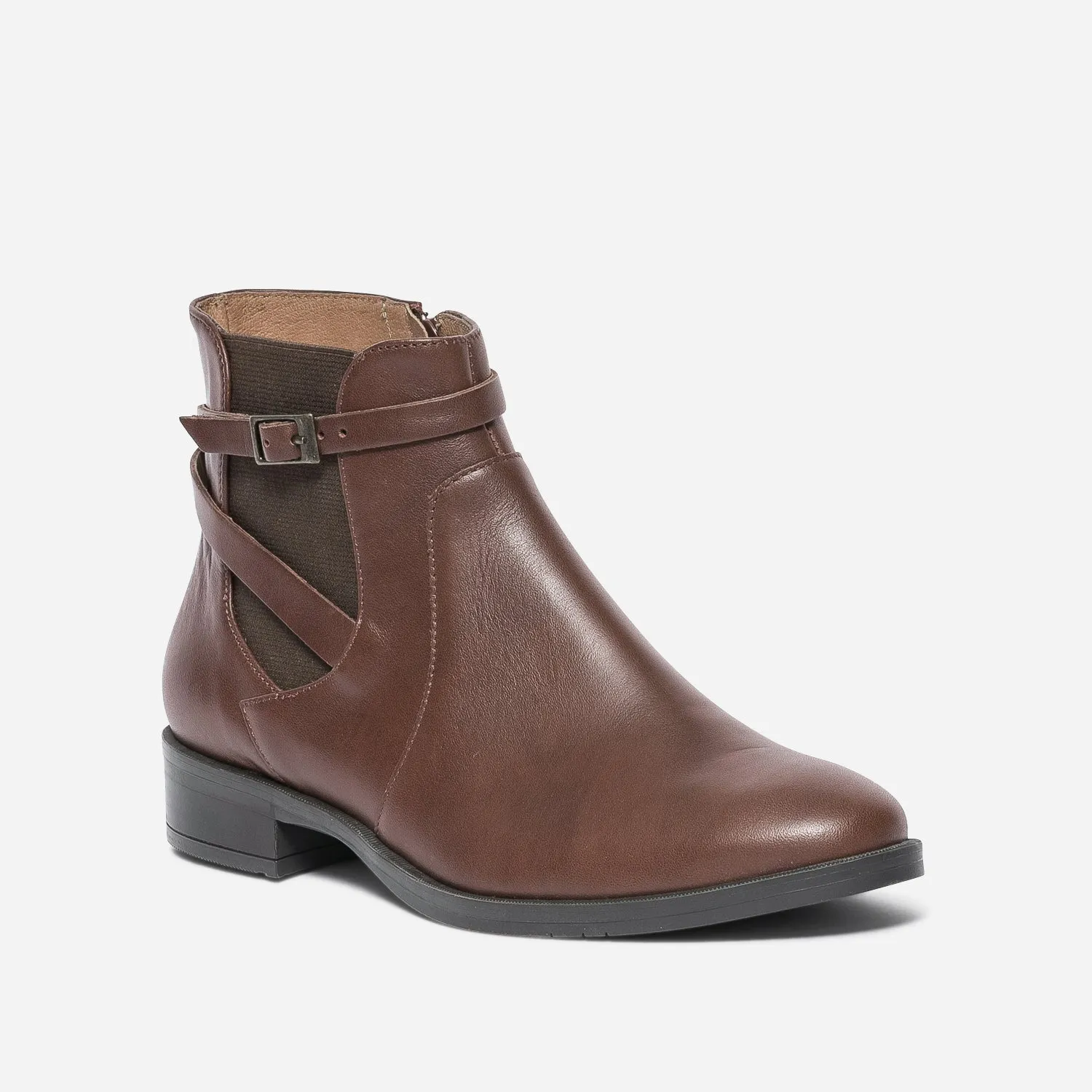 Chelsea boots ERAM FLEX cognac en cuir avec bride - Boots / bottines Femme | ERAM