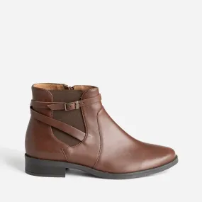 Chelsea boots ERAM FLEX cognac en cuir avec bride - Boots / bottines Femme | ERAM