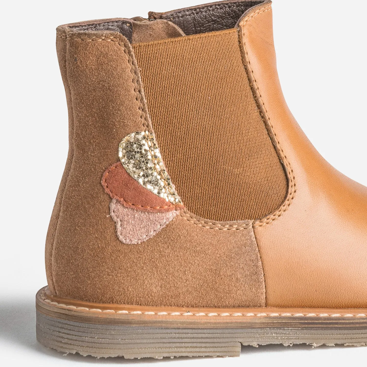 Chelsea boots éco-conçu BUGGY cognac en cuir - Boots Enfant | ERAM