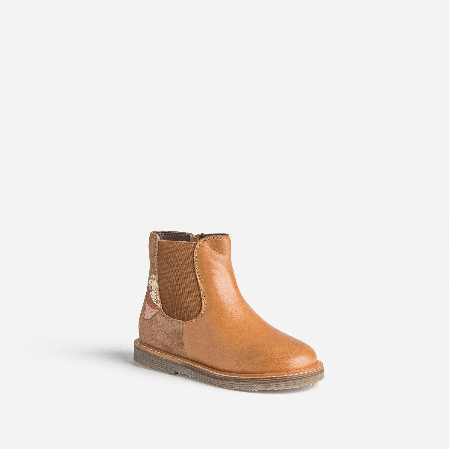 Chelsea boots éco-conçu BUGGY cognac en cuir - Boots Enfant | ERAM