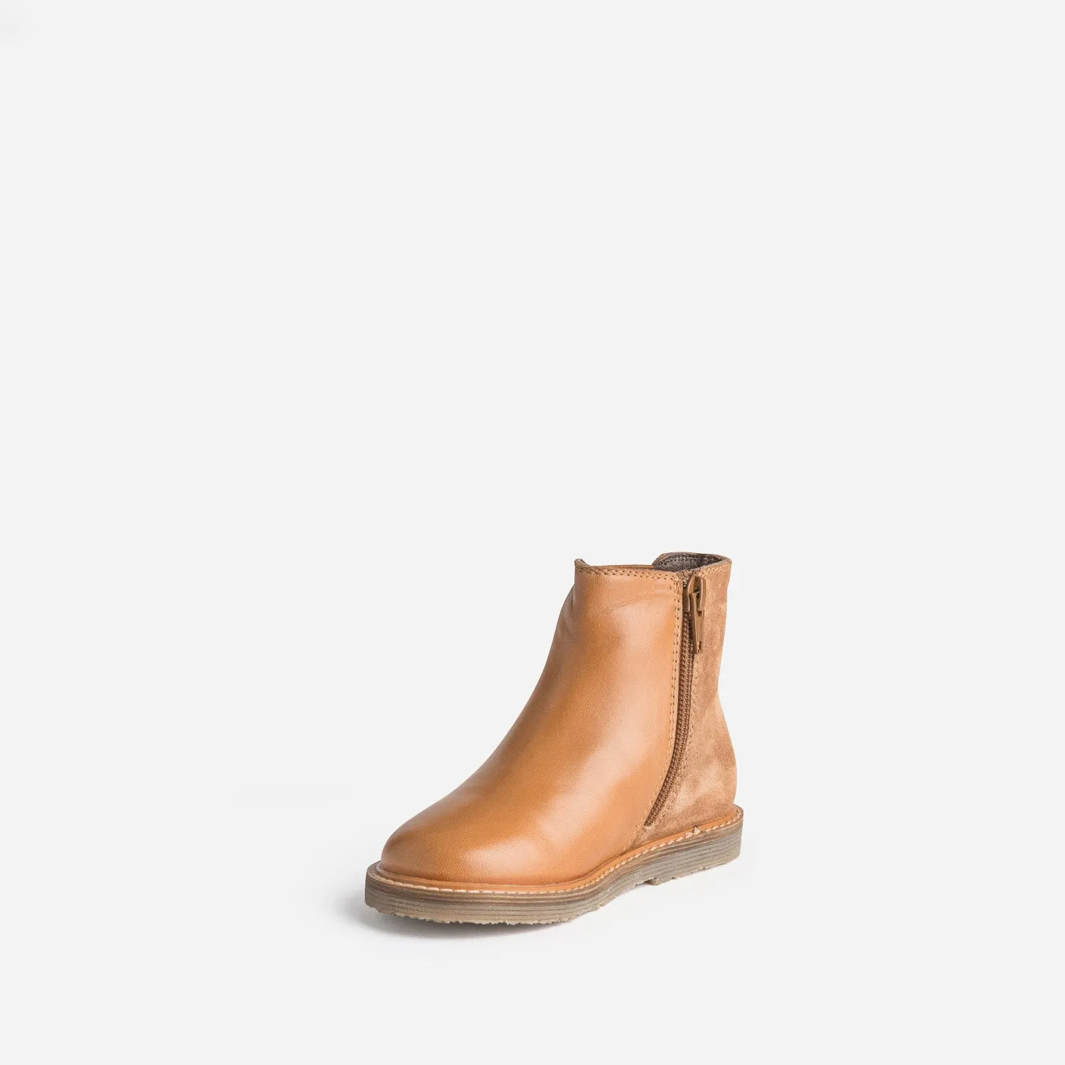 Chelsea boots éco-conçu BUGGY cognac en cuir - Boots Enfant | ERAM