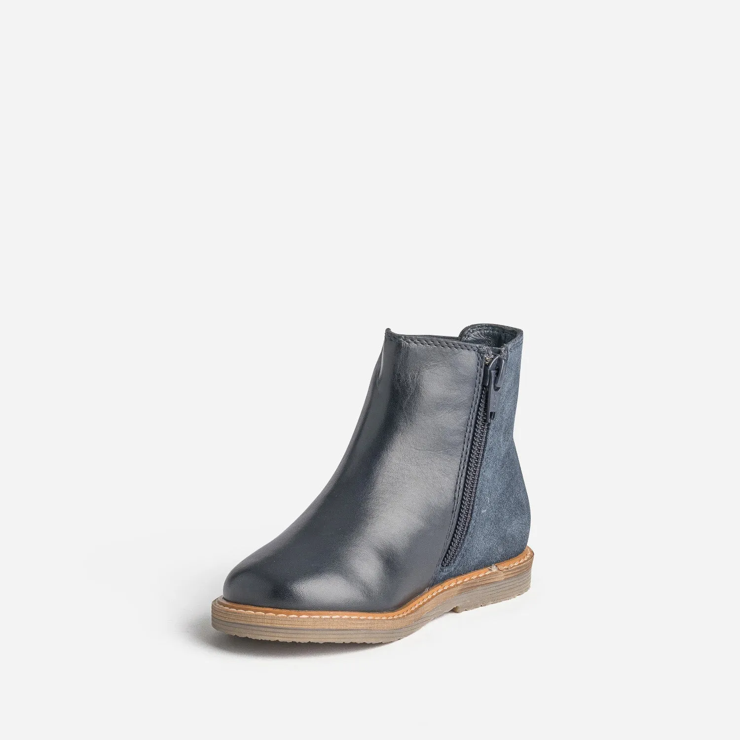 Chelsea boots éco-conçu BUGGY marine en cuir - Boots Enfant | ERAM