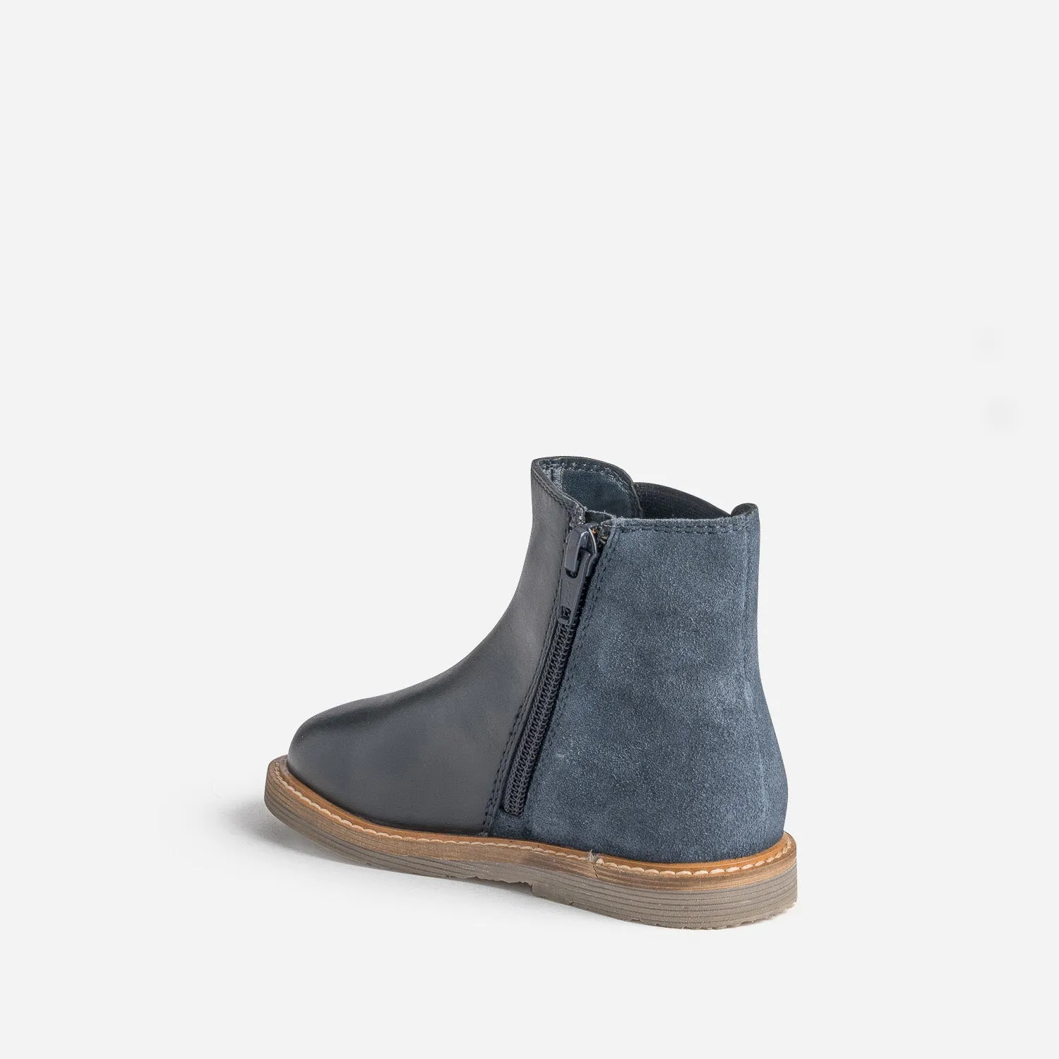 Chelsea boots éco-conçu BUGGY marine en cuir - Boots Enfant | ERAM