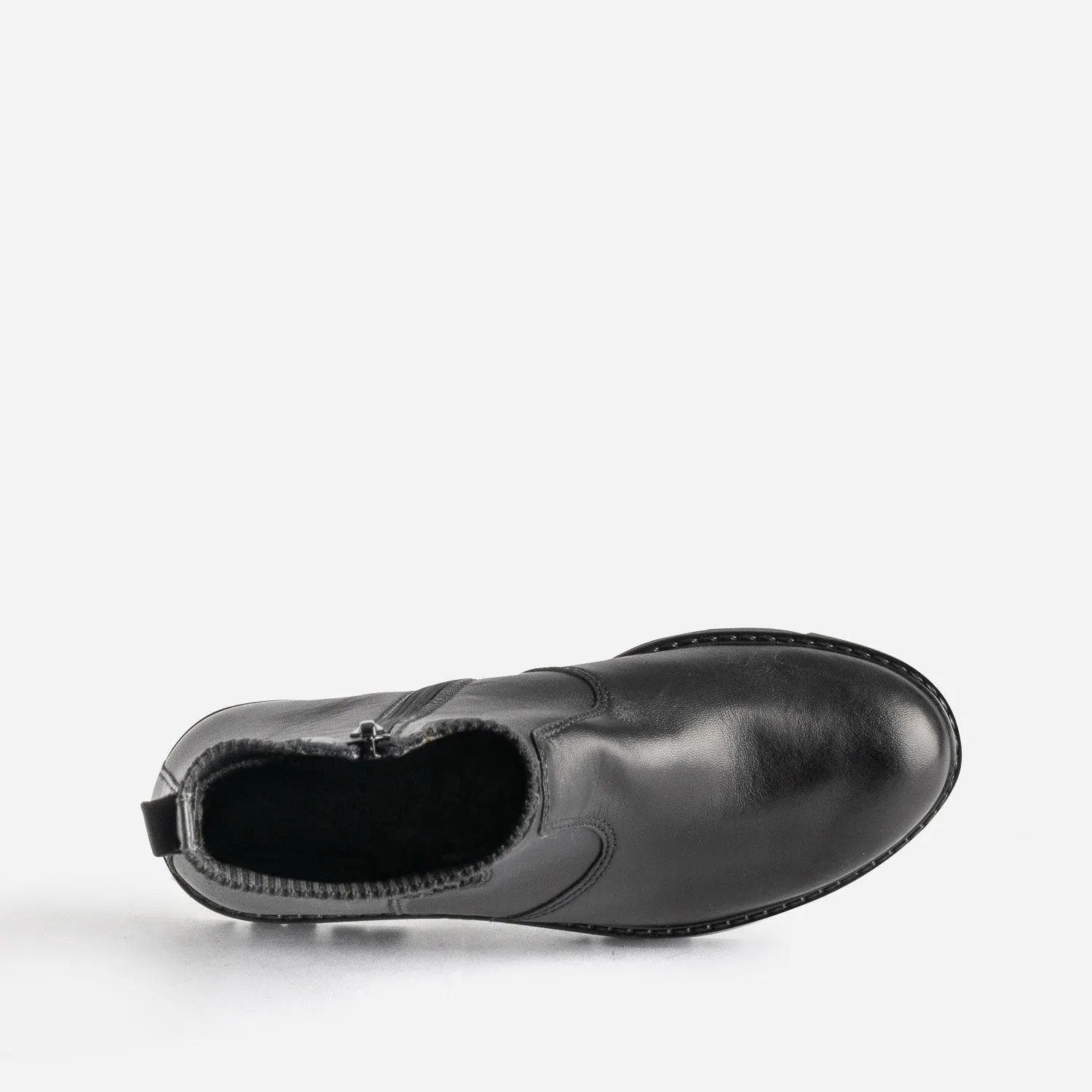 Chelsea boots éco-conçu BUGGY noir cuir tige élastiquée - Boots Enfant | ERAM