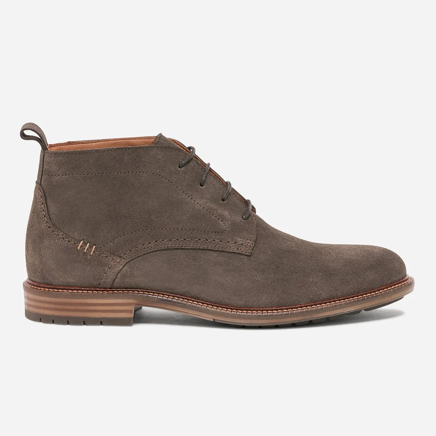 Chukka boots marron foncé en cuir velours - Boots Homme | ERAM