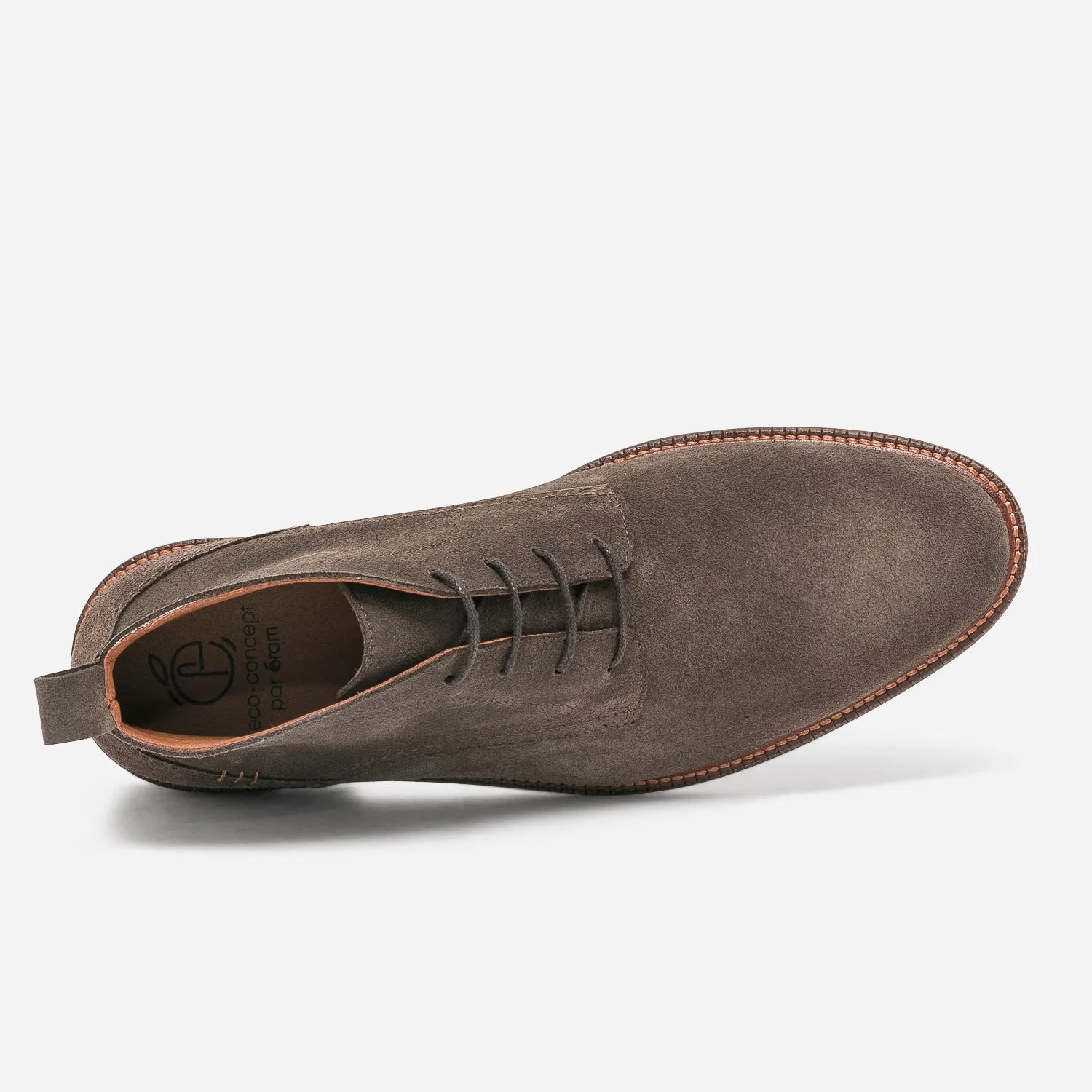 Chukka boots marron foncé en cuir velours - Boots Homme | ERAM